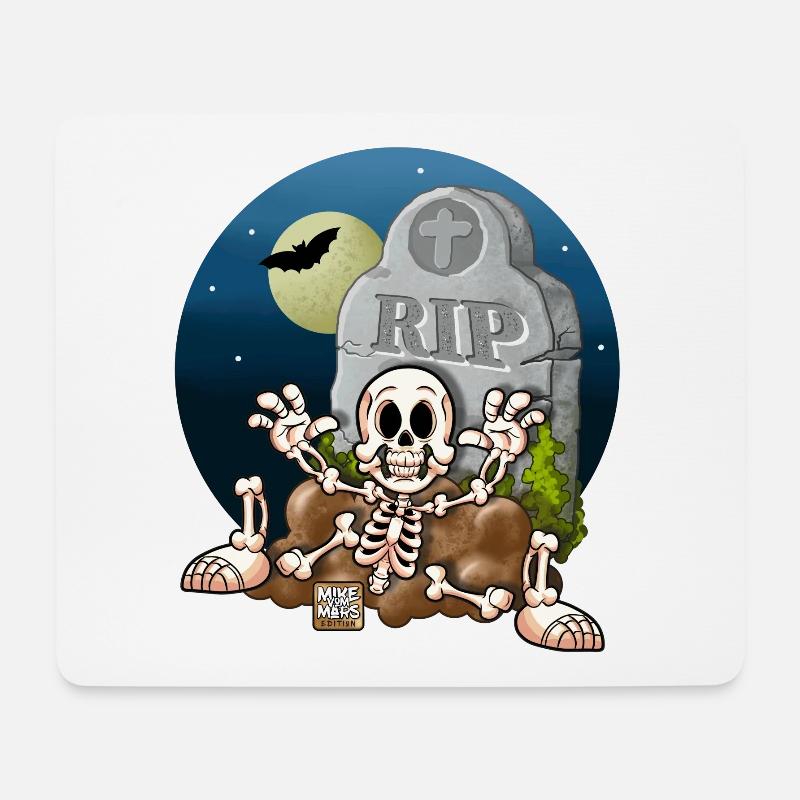 Cartoon Graveyard - Mouse Pad (horizontal) - white
