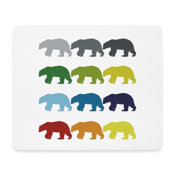 Neon Pop Art Retro Polar Bear Animal Gift Idea - Mouse Pad (horizontal) - white - Front