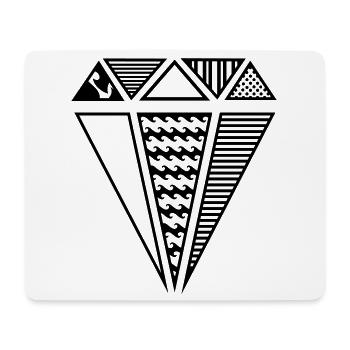 A shape of a diamond with different patterns - Mouse Pad (horizontal) - white - Front