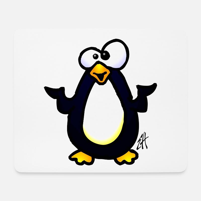 Pinguin - Mousepad (Querformat) - Weiß