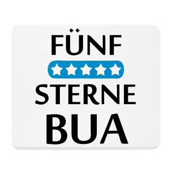 Fünf Sterne Bua Bayern Geschenk - Mousepad (Querformat) - Weiß - Vorne