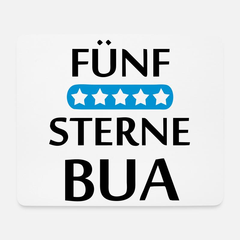Fünf Sterne Bua Bayern Geschenk - Mousepad (Querformat) - Weiß
