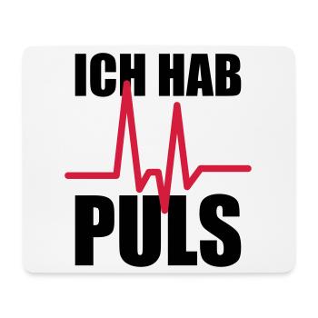 Ich hab Puls - Mousepad (Querformat) - Weiß - Vorne