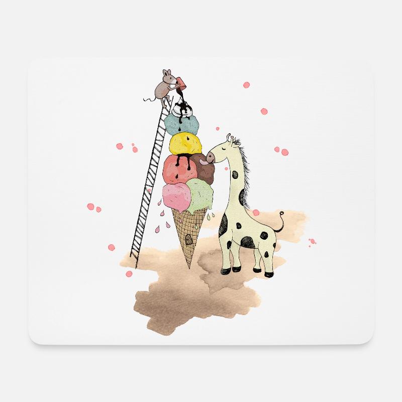 Wildlife Icecream - Tapis de souris (format paysage) - blanc