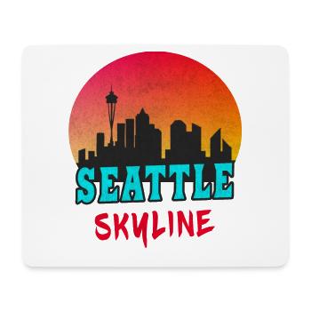 Seattle skyline at sunset/gift - Mouse Pad (horizontal) - white - Front