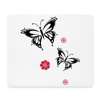 Butterflies Flowers Flowers Insects Summer - Mouse Pad (horizontal) - white - Front