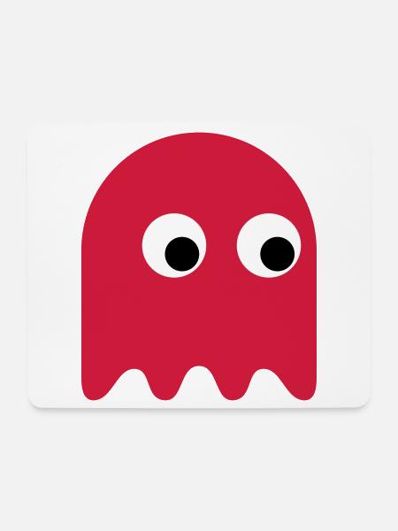 Game Classics Ghost - Mousepad (Querformat) - Weiß