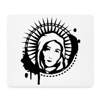 Maria Portrait Graffiti Schablone - Mousepad (Querformat) - Weiß - Vorne