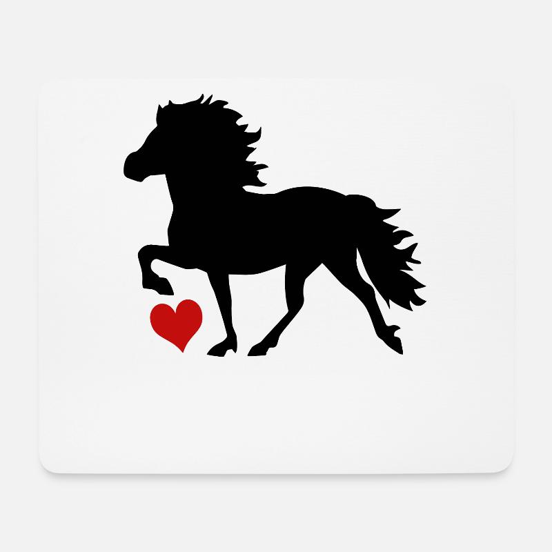 Islandpferd - Mousepad (Querformat) - Weiß