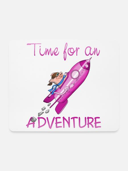 Lustige Rakete - Mousepad (Querformat) - Weiß