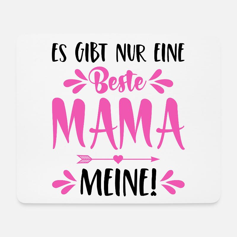 Es gibt nur eine beste Mama Meine Spruch Muttertag - Mousepad (Querformat) - Weiß