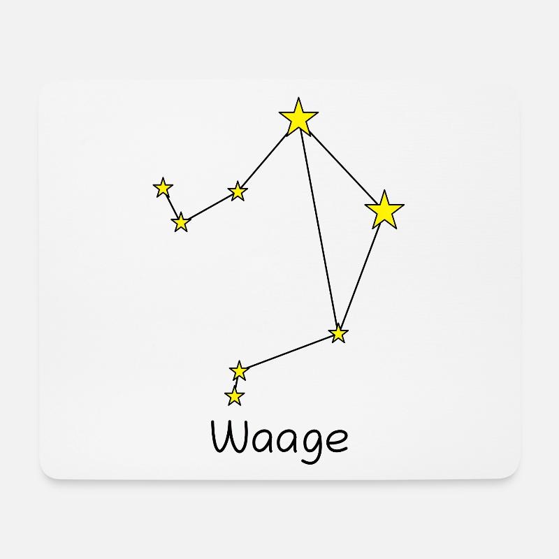 Sternzeichen Waage - Mousepad (Querformat) - Weiß