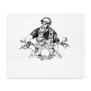 biker - Tapis de souris (format paysage) - blanc - Devant