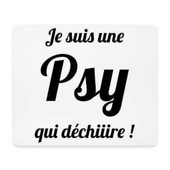Psychologue / Psychiatre / Travail / Psychanalyste - Tapis de souris (format paysage) - blanc - Devant