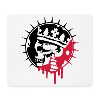 Totenschädel mit Krone Graffiti Patch - Mousepad (Querformat) - Weiß - Vorne