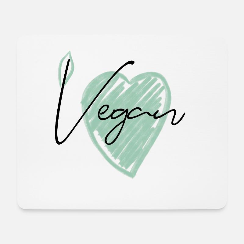 Vegan - Mouse Pad (horizontal) - white