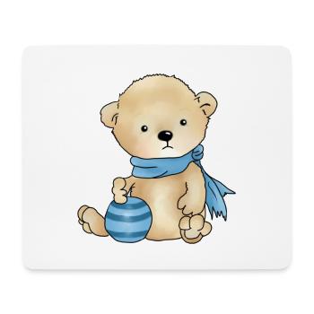 Baer mit Ball - Mousepad (Querformat) - Weiß - Vorne