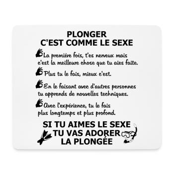 Plonger c'est comme le sexe - Tapis de souris (format paysage) - blanc - Devant