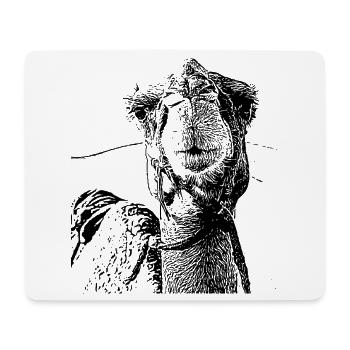 Chameau - Tapis de souris (format paysage) - blanc - Devant