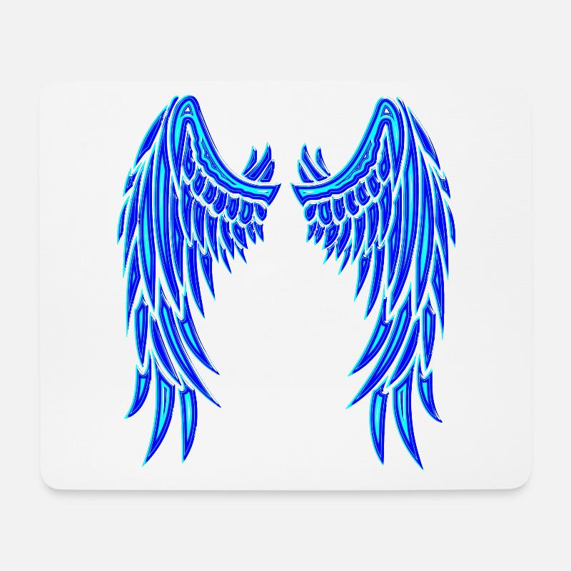 Flügel Nr. 03 - Design A - Mousepad (Querformat) - Weiß