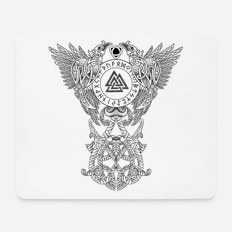 Dieser Baum der Raben des Odin - Mousepad (Querformat) - Weiß