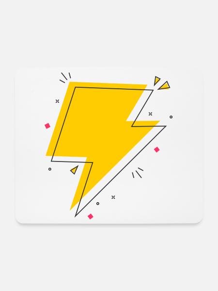 Dynamic Ray in Gelb und Schwarz - Mousepad (Querformat) - Weiß