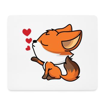 Herzens-Fuchs - Mousepad (Querformat) - Weiß - Vorne