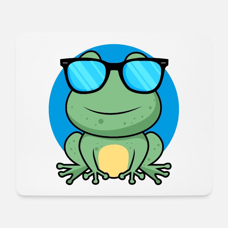 Grenouille cool - Tapis de souris (format paysage) - blanc