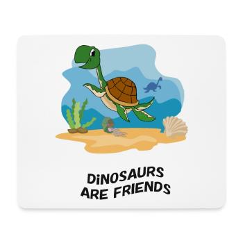 Dinosaurs are Friends - Mouse Pad (horizontal) - white - Front
