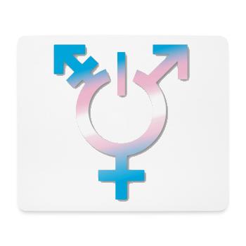 transgender flagge trans LBGTQ queer ON coming out - Mouse Pad (horizontal) - white - Front