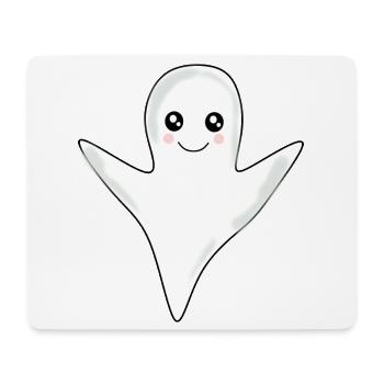 T-shirt d’Halloween Ghost spooky chemise mignonne - Tapis de souris (format paysage) - blanc - Devant