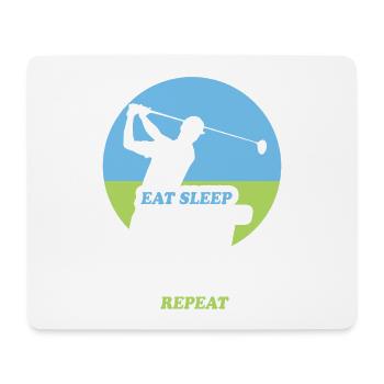 Manger, Dormir, Jouer au Golf, Répéter - Tapis de souris (format paysage) - blanc - Devant