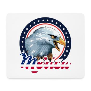Merica Eagle USA American Flag Memorial Day VI - Mouse Pad (horizontal) - white - Front