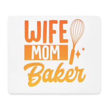Baker Mama Mother Baking Wife Mama Baker Mutt - Mouse Pad (horizontal) - white - Front