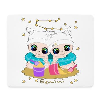 sternzeichen_gemini - Mousepad (Querformat) - Weiß - Vorne