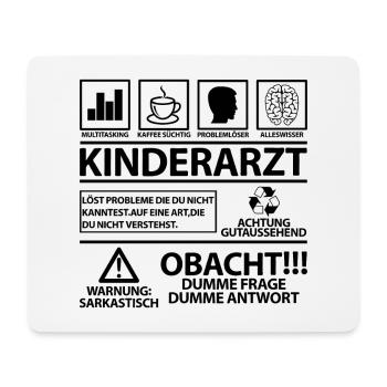Kinderarzt Kinderdoktor Geschenkidee Danke - Mousepad (Querformat) - Weiß - Vorne