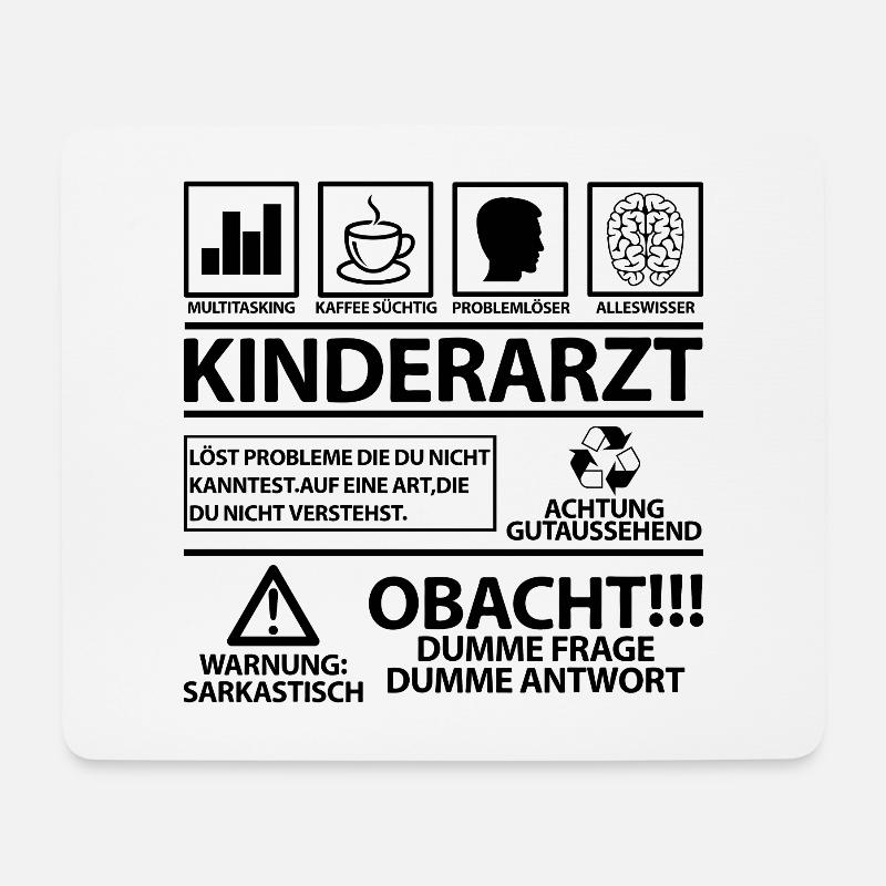 Kinderarzt Kinderdoktor Geschenkidee Danke - Mousepad (Querformat) - Weiß
