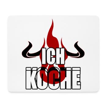 ich koche Flamme Hörner Teufel Rind - Mousepad (Querformat) - Weiß - Vorne