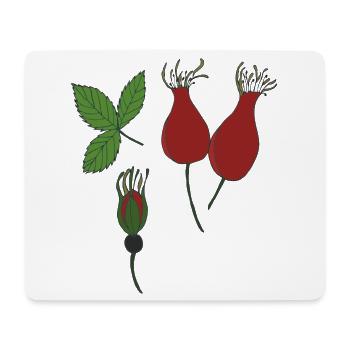 rose hip - Mouse Pad (horizontal) - white - Front