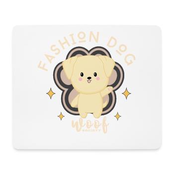 Chien Couture Adorable - Tapis de souris (format paysage) - blanc - Devant