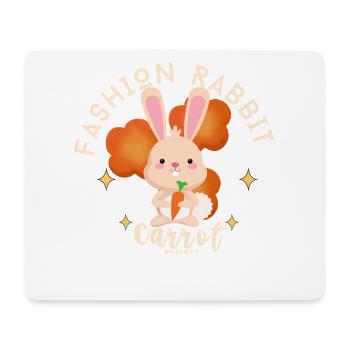 Rabbit Carrot Mode - Mouse Pad (horizontal) - white - Front