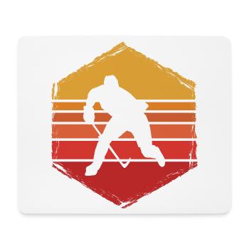 Hockey sur glace - Tapis de souris (format paysage) - blanc - Devant