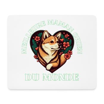 Meilleur Maman Chien du Monde - Tapis de souris (format paysage) - blanc - Devant