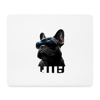 Maman Chien au Monde Bulldog - Tapis de souris (format paysage) - blanc - Devant