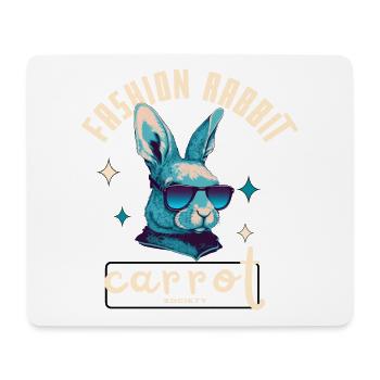 Lapin Bleu Streetwear - Tapis de souris (format paysage) - blanc - Devant