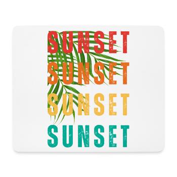 Tropical Sunset Gradient Text - Mouse Pad (horizontal) - white - Front