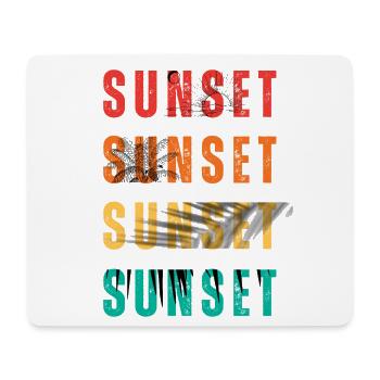 Illustrations textuelles en dégradé de coucher de soleil en quad - Tapis de souris (format paysage) - blanc - Devant