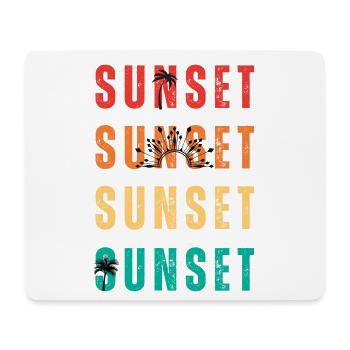 Sunset Palm Gradient Quartet - Mouse Pad (horizontal) - white - Front
