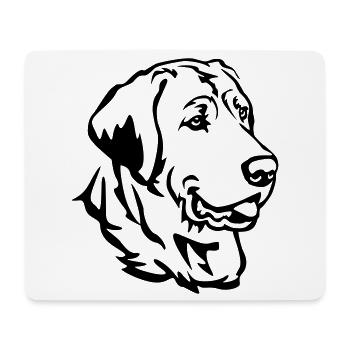 Broholmer Kopf - Tapis de souris (format paysage) - blanc - Devant
