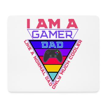 Fierté du triangle du Papa Gamer - Tapis de souris (format paysage) - blanc - Devant